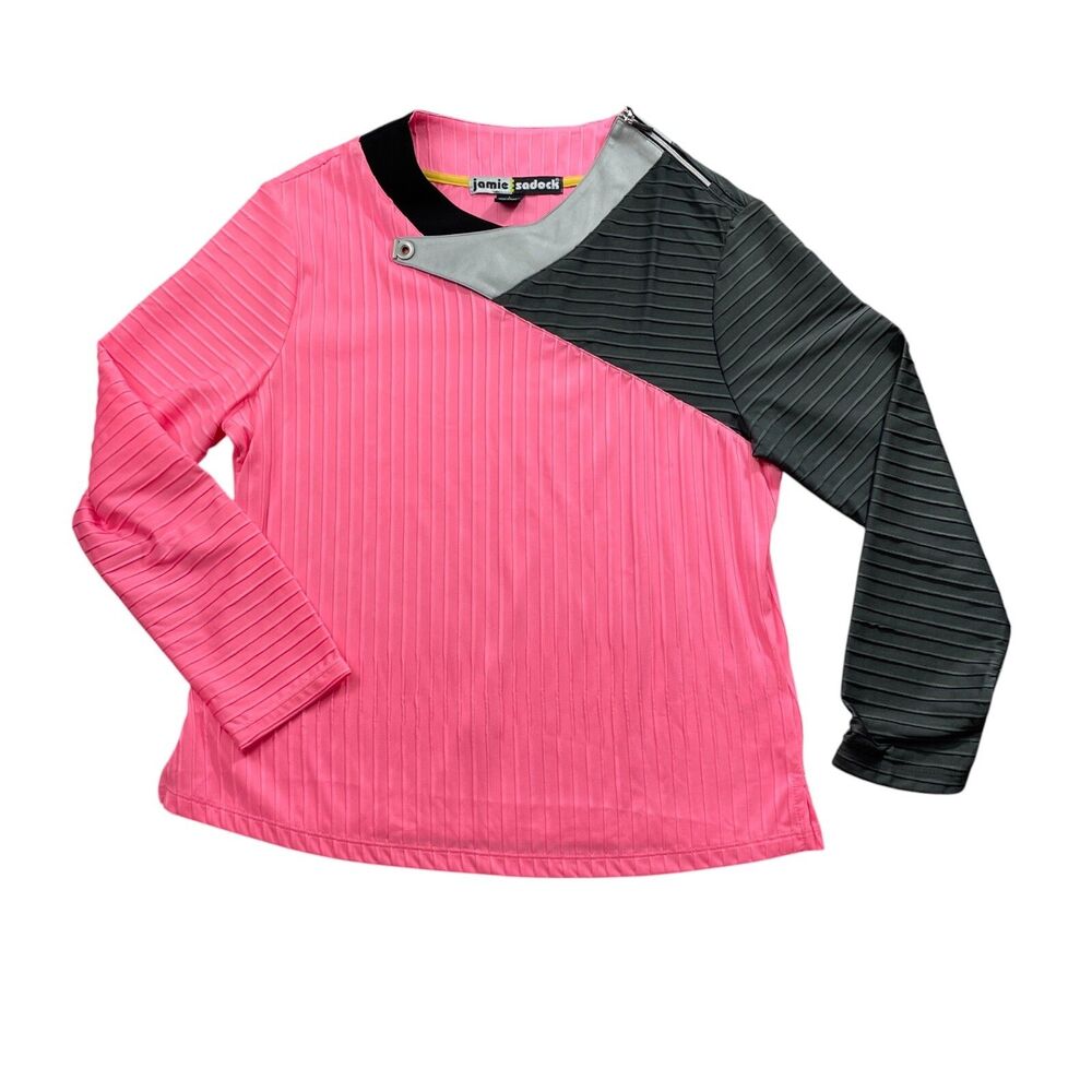 Jamie Sadock Large Long Sleeve Polyester Blend Top Athletic Tennis Golf